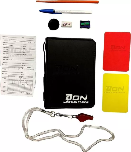 Referee Card Red Yellow Football Sport Wallet Notebook Pencil Soccer Game Kit