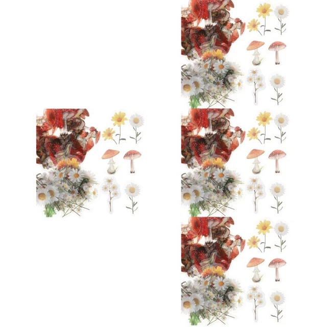 8 Sets von Scrapbooking -Aufkleber Frischmusterplaner Aufkleber DIY Pilz