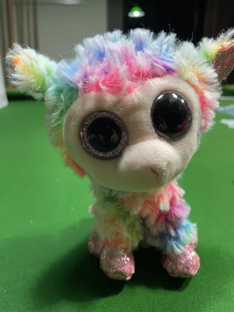 Ty Beanie Boo twinkle the White and Pink Lamb 6 Inch 