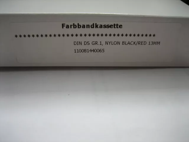 NoName Farbband ROT- SW Schreibmaschine 13mm breit -  DIN2103  Gr. Gruppe 1 B/R