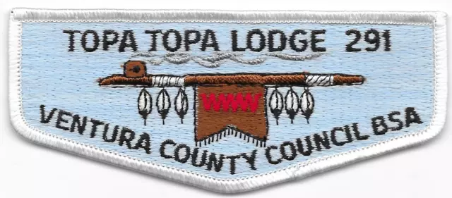 S19 Topa Topa Lodge 291 1986 NOAC Delegate Flap Boy Scouts of America BSA