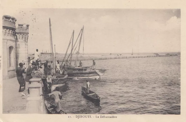 Äthiopien: 1926: Ansichtskarte Djibouti, Le Bébarcadére nach USA 2