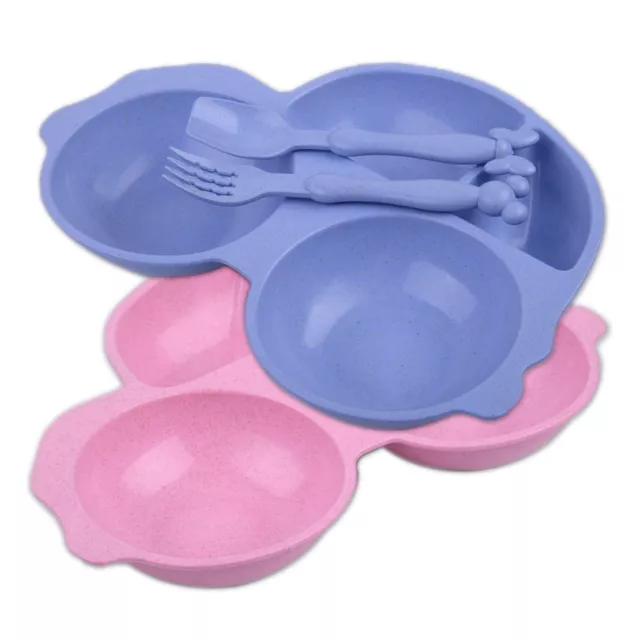 Assiette bébé enfant tablette bols centraux paille de blé bol vaisselle saine