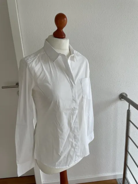 Weiße Bluse, langarm von H&M, Gr 40