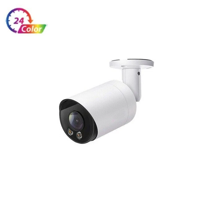 Caméra Bullet IP POE compatible Hikvision 5MP ColorVu IP66 Métal Blanc
