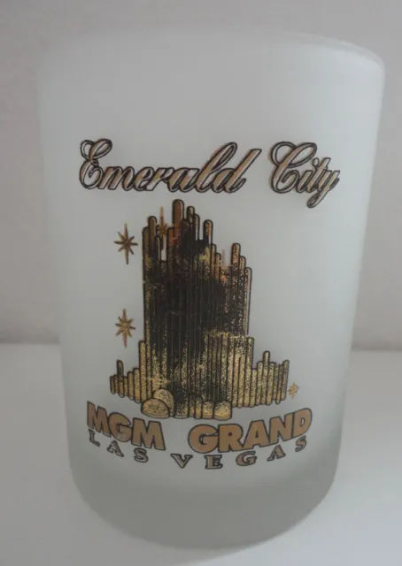 Vintage MGM GRAND LAS VEGAS Emerald City Casino Souvenir Glass~Wizard of Oz