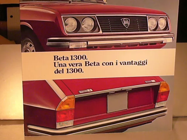 Prospectus Lancia Beta 1300 Annees 70' Italian Edition