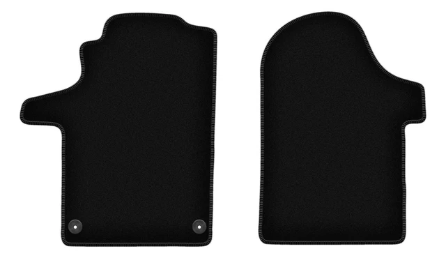 Tapis De Sol En Velours Pour Mercedes Vito à Partir De 2014 - Lot De 3 Pièces Noir, Antidérapant, Qualité J&J Automotive