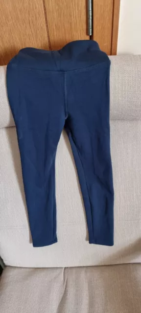 Girls "Tuff" Navy Fleece Leggings - size 5/6 Years