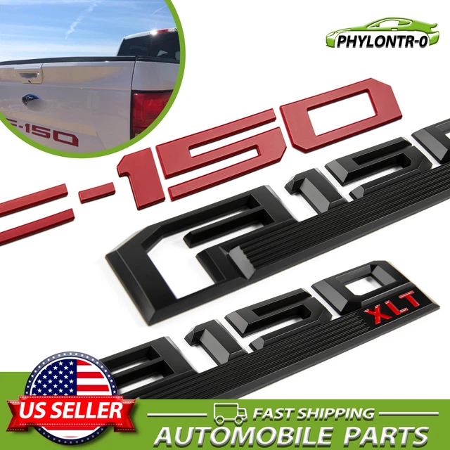 3PCS Rear Tailgate Letter Fender Side Emblem Nameplate For F-150 XLT 2018-2020