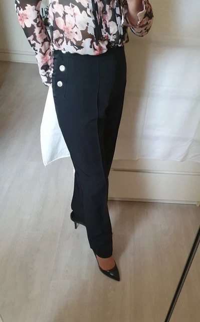 Pantalon Noir 1.2.3 - Taille 40 - Occasion Très Bon État (Comme Neuf) - Fabriqué En France