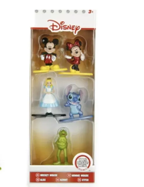 Nano Metalfigs Disney Die-Cast Mini Figures Mickey Minnie Stitch Kermit Alice