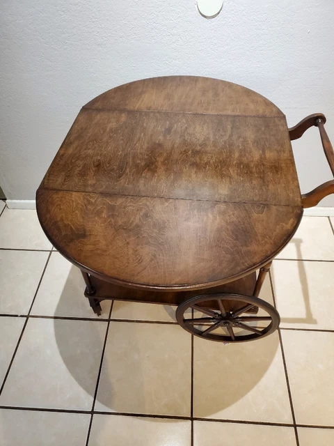 VTG 100 Years Old ATHENS TABLE 1918 TEA BEVERAGE CART TROLLEY  35"x28"x24"h