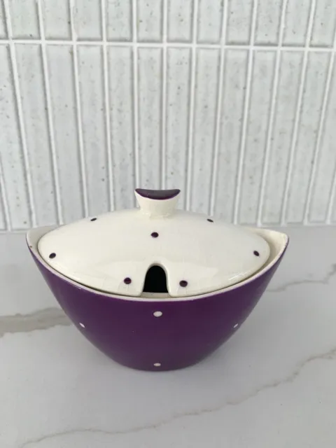 Royal Winton RARE Purple Polka Dot Sugar Bowl