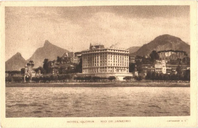 View of Hotel Gloria With Mountains Behind, Rio de Janeiro, Brazil Postcard