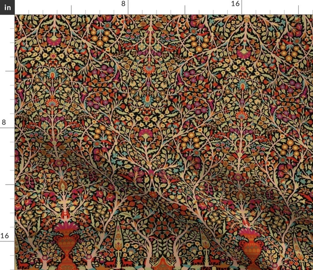 Floral Paisley Victorian Art Deco Multi-Colored Spoonflower Fabric by the Yard