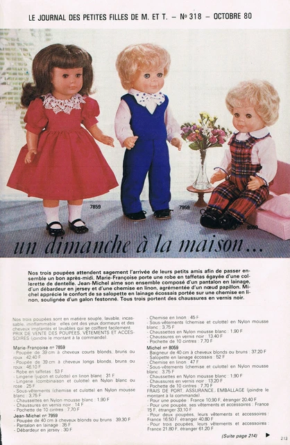 Page Poupée FRANÇOISE MICHEL - Magazine Modes Et Travaux Octobre 1967 - Occasion