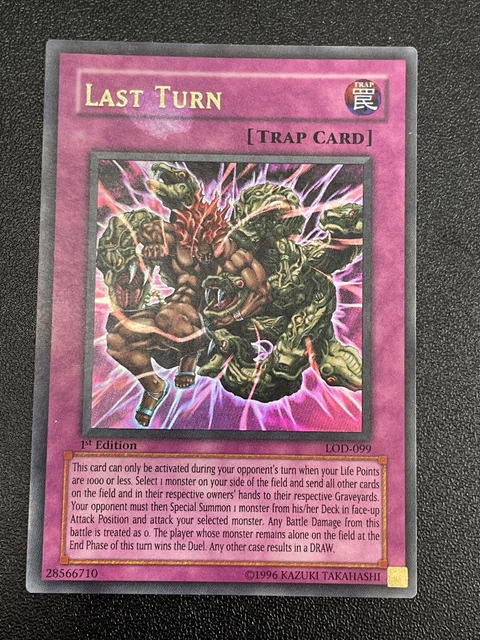 YUGIOH LAST TURN Ultra Rare 1st Edition LOD-099 NM - HOLO BLEED