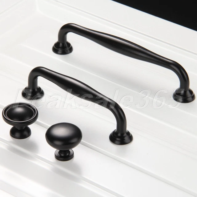 10x Black Matte Kitchen Cabinet Knobs Door Handle Cupboard Wardrobe Drawer Pulls