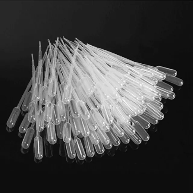 100PCS 2ml Graduated Pipettes Disposable Pasteur Plastic Eye Dropper Sm BRCA_tu