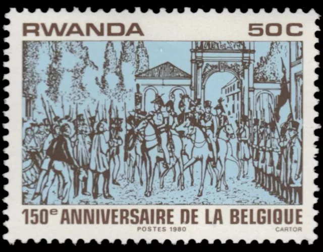 RWANDA 995 - Belgian Independence 150th Anniversary (pb52460)