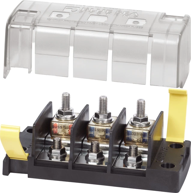 Blue Sea - 5194-BSS bloque de fusibles MRBF 3Circ independiente (1EA)
