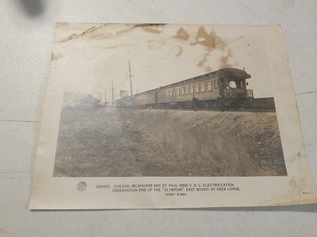 Chicago Milwaukee St. Paul Railroad Electrification Print. GE PUBLICATION BUREAU