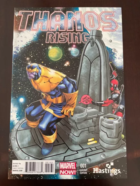 Thanos Rising #1 Mini-Series (Marvel 2013) Hastings Barberi Deadpool Variant, NM