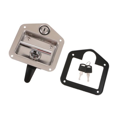 SANON Fixation Arrière T Poignée Serrure Boîte à Outils Serrure de Porte de Garage avec Clés pour Remorque Auvent de Caravane 