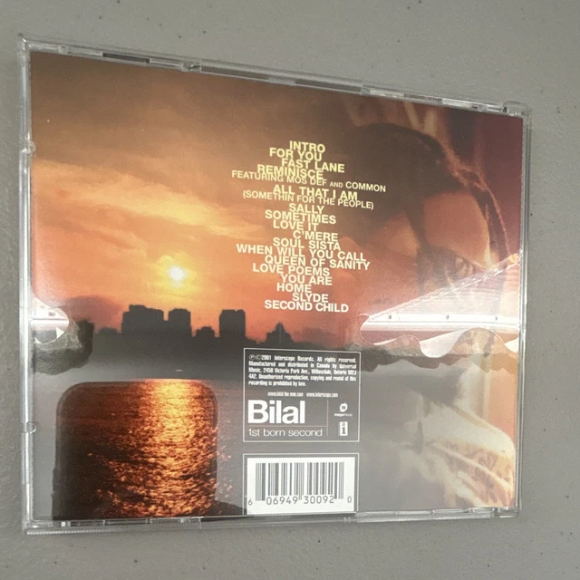 BILAL - 1ST Born Second CD 2001 Interscope Records R&B & Soul