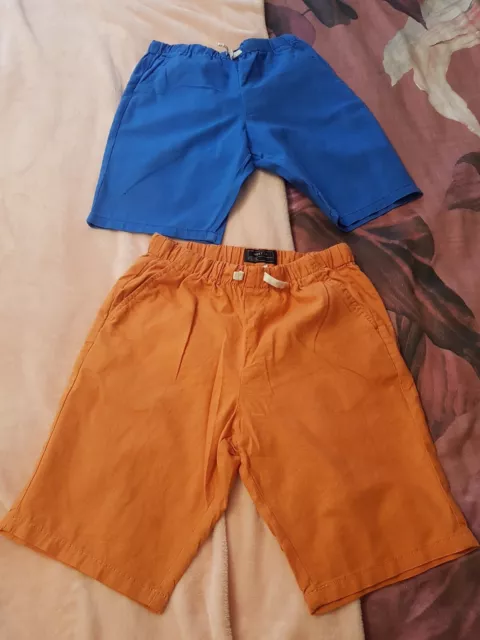 2 Next Boys Age 10 Linen Blend Summer Shorts