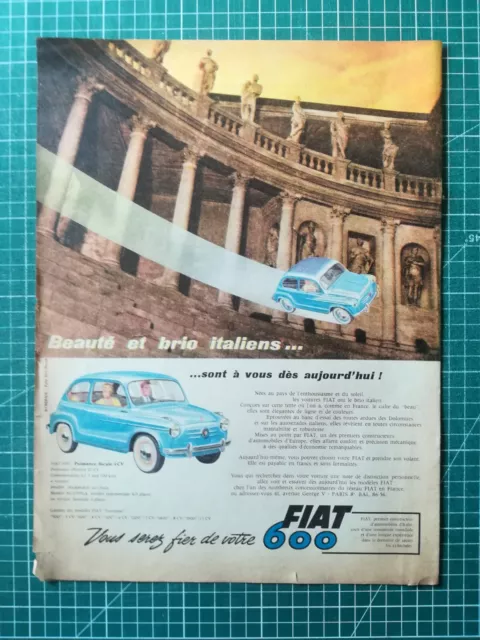 1212 beautiful advertising circa 1960 automobile - Fiat 600