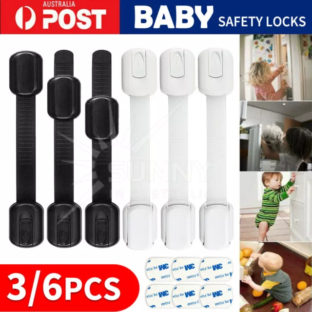 Child Toddler Baby Cupboard Cabinet Safety Locks Proof Door Drawer Fridge Kids