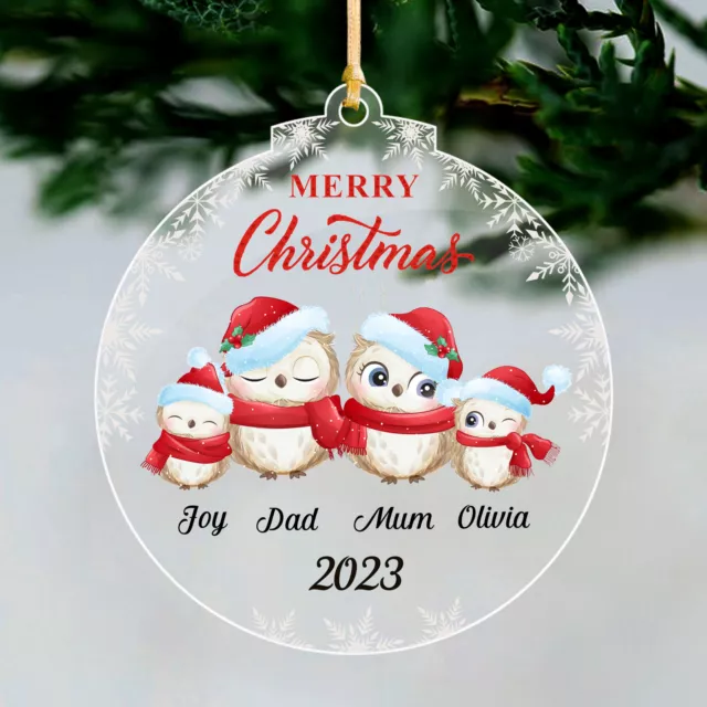 Personalised Christmas Baubles Custom Hanging Ornament Tree Decoration Xmas Gift
