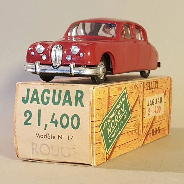 Miniature NOREV 1:24 Jaguar 2.4L Mark I – Orange Rare, En Boîte