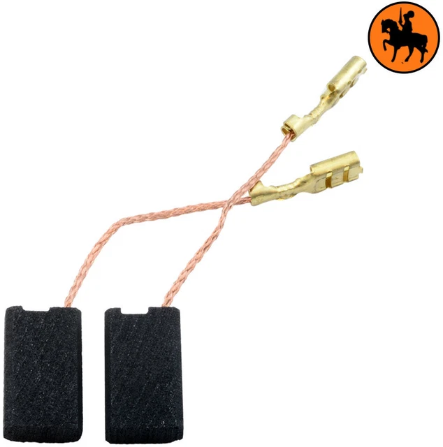 2 Balais De Charbon Asein 0868 Pour Ryobi - Dimensions 5x10x10 Mm - Avec Ressort, Câble Et Connecteur - Pour Rabot L1323A, L282