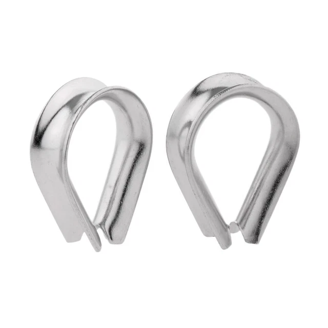 2 pièces en acier inoxydable 304 cosses en forme de coeur pour fil