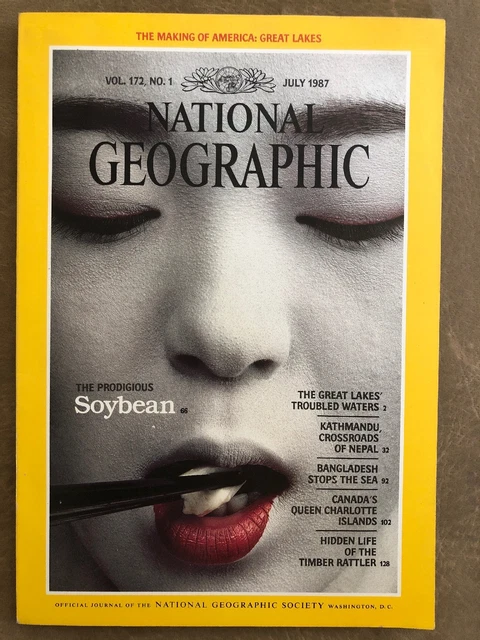 NATIONAL GEOGRAPHIC JULY 1987 Soybean Great Lakes Kathmandu Bangladesh ...