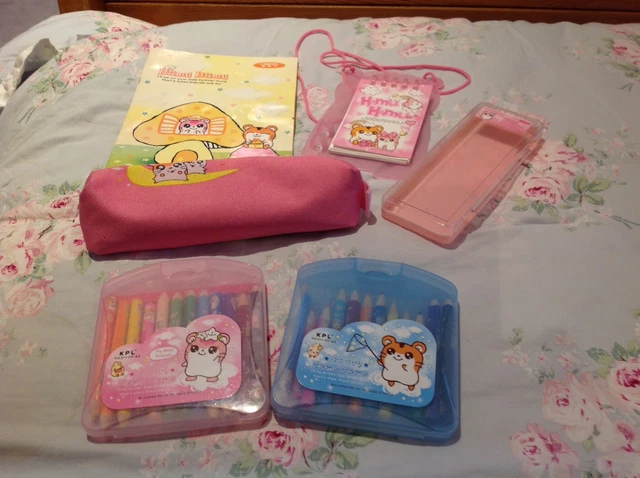 VINTAGE HAMU HAMU Hamtaro Japanese Kawaii Hamster Pencil Case