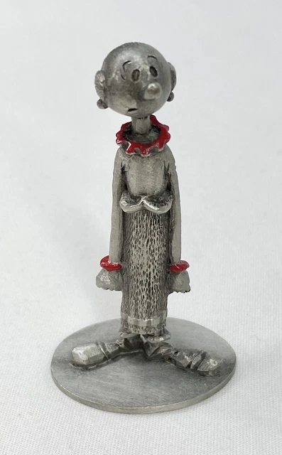 Olive Oil Miniature Figurine Spoontiques Pewter from Popeye Cartoon  2.25” tall