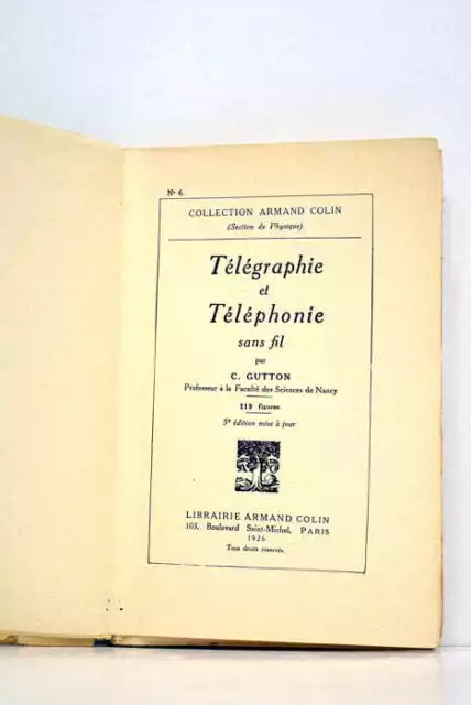 Télégraphie et Téléphonie sans fil Paris 1926