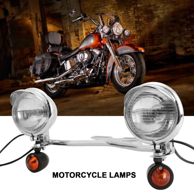 Passing Turn Signals Spot Lights Bar Set for Honda VT Shadow 600 700 750 1100 US