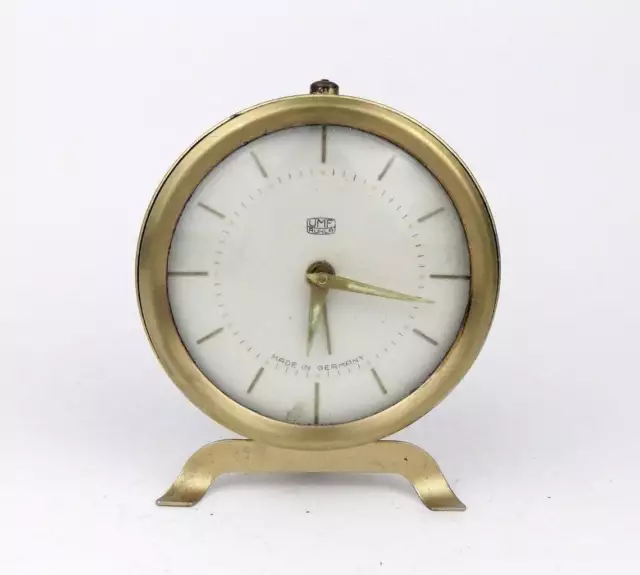 Rare Vintage 1960s Alarm clock german RUHLA GDR Retro Old Desk table watch decor