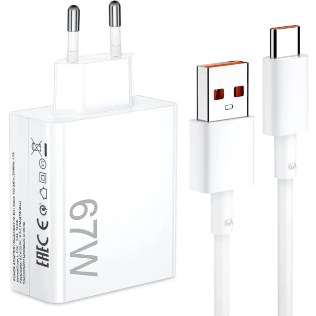 Xiaomi 67W Schnell Ladegerät Netzteil USB-C Ladekabel Mi 12/12s/13/13T/ 11T Pro