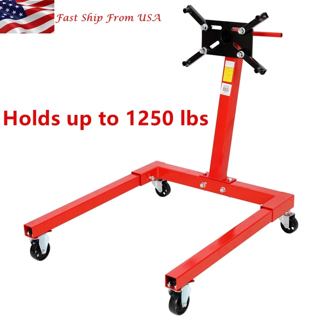 ROTATING ENGINE STAND Vehicle Engine Block Stand Capacity 1250lbs Heavy