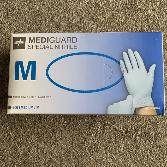 MEDIGUARD SPECIAL NITRILE Exam Gloves 200 Powder Free Medium