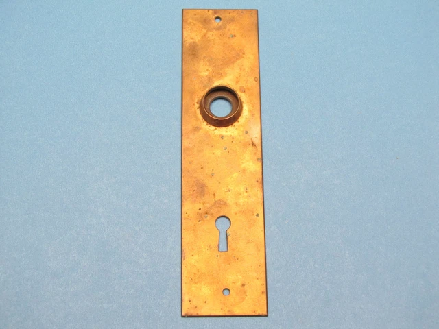 Antique Victorian Solid Brass Plate Eastlake Door Knob Backplate Back Plate