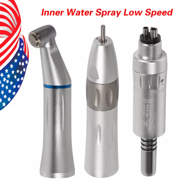 Dental Slow Speed Handpiece Inner Water Contra Angle/ Straight/ Air Motor 4Holes