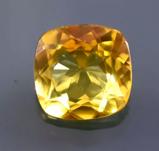5 Carat Extremely Natural Ceylon Yellow Sapphire Cushion Shape Loose Gemstone