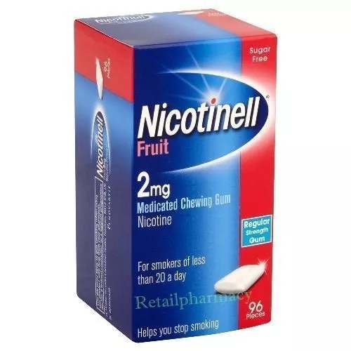 Nicotinell Gum Fruit 2mg Paquet De 96 Pièces 2 3 6 Disponible Paquets